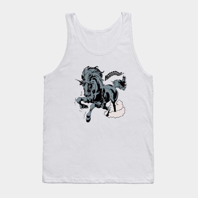 BLACK UNICORN Tank Top by AlexxElizbar